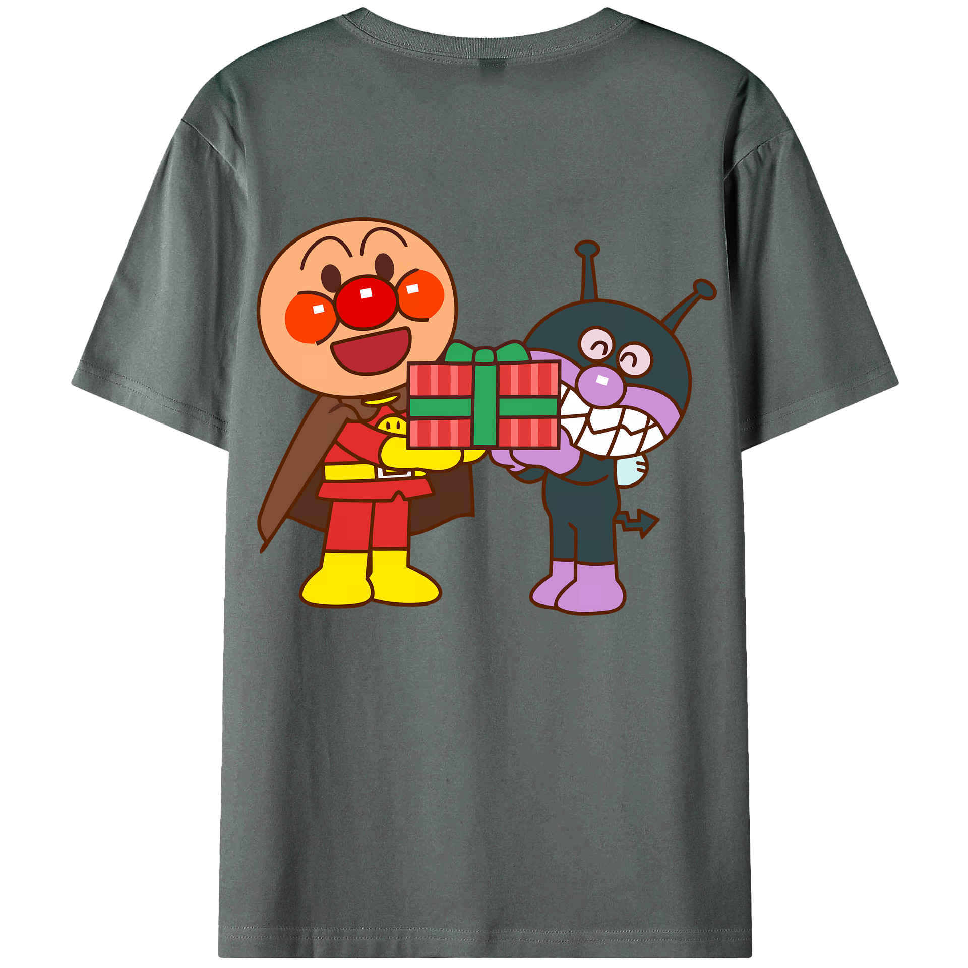 （画像用） アンパンマン Anpanman 綿100％ メンズ半袖Tシャツ（バックプリント） 通気性
